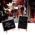Mini Chalkboard Label Signs, 10 Pack Framed Easel Stand Wooden Blackboard for Buffet Food Signs, Wedding Place Cards. 