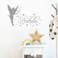 Personalized Tinkerbell Wall Decal - Custom Magic Princess Name Sticker for Baby Room Decor. 