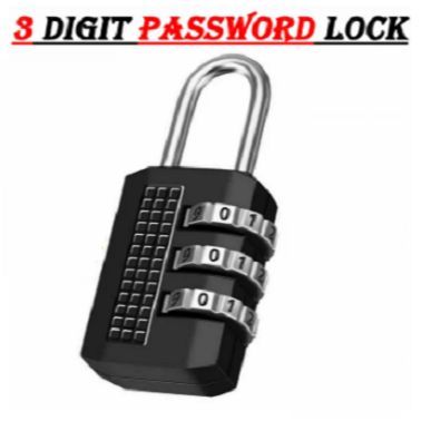 Luggage Safety Lock Steel 3Digit Safe PIN Hand Bag Shaped Combination Padlock Luggage Lock