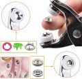 Imported Quality Pliers Button Press Tool With 25 Button Metal Prong Snaps Buttons  Sewing Free Snap Button Kit with Manual Pliers Hand Press Studs Tool. 