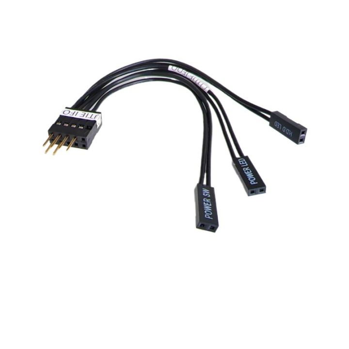 Motherboard Extension Power SW HDD LED + - Cable Double 6Pin Start Switch Cable Male Female Jumper Non-intel Front Panel Header