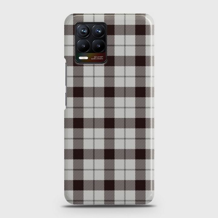 Realme_8 Cover - SkinLee HQ Hard Case - Check Pattern White - SKINLEE-297-1-849-650