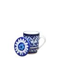 Mug|Mug with Lid|Handmade And Handpainted|Multani Blue Pottery|Coffee Mug. 