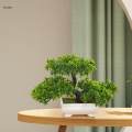 Artificial Bonsai Tree Potted Japanese Tree for Shelf Office Bathroom. 