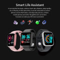 New D20 Smart  Watch Men Waterproof Sport Fitness Tracker Smart Bracelet Y68 Smartwatch - Black. 