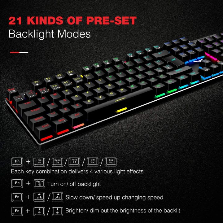 HAVIT%20Mechanical%20Gaming%20Keyboard%20105%20Keys%20UK%20Layout,%20Blue%20Switch%20Mechanical%20Wired%20PC%20Gaming%20Keyboard%20for%20Computer/Laptop%20and%20More,%20Black%20(HV-KB432L-LED%20UK)%20-%20Image%204