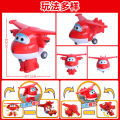 Audi double diamond super flying man toy set mini Ledi trumpet small love deformation robot a lot of pack sheriff. 