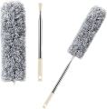 Microfiber Feather Duster Extendable Cobweb Duster with 100 inches Extra Long Pole, Bendable Head & Scratch-Resistant Hat for Cleaning Ceiling Fan, Cleaning Duster, Multipurpose Cleaning Brush. 