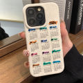 2024 Calendar Silicone Phone Case for IPhone 11 12 13 14 15 Pro Max 6s 7 8 Plus Se 2020 XS Max XS XR Covers Shockproof Phone Casing Shell. 