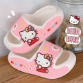 Home Soft Bottom Indoor Slippers Summer Cute Hello Kitty Sanrio Joint-Name Slippers for Women. 