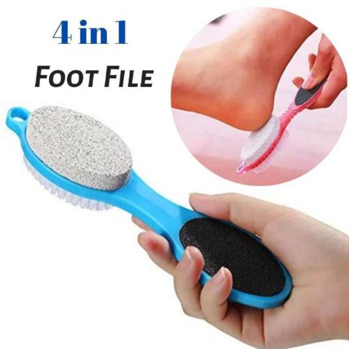 1pc 4 In 1 Foot Grinding Stone Practical Foot Dead Skin Callus Remover Multi-function Foot Cleaner Brush Pedicure Foot Care Tool
