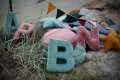 Personalized "E" Alphabet Velvet Cushion - Soft, Plush, and Customizable!. 