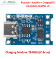 (Combo of 3 Products ) 5V Bluetooth + Pam8403  + TP4056 Micro & C Type Stereo Amplifier Kit Complete Set For Speaker Making and Reparing. 