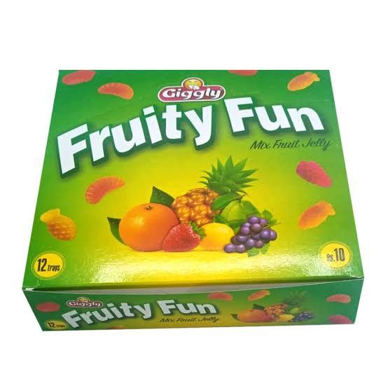 Giggly Fruity Fun Mixed Fruit Jelly 10 Rs 12 Pcs