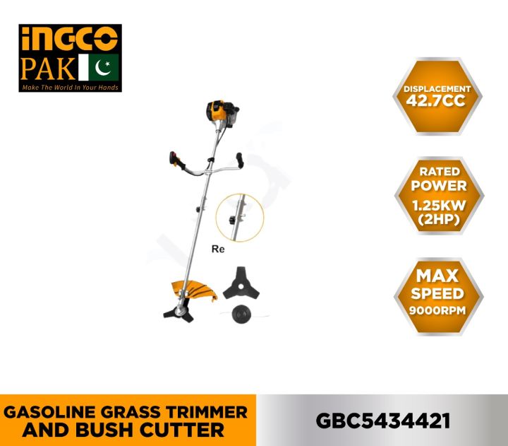 INGCO - Petrol Grass Trimmer & Bush Cutter 2hp