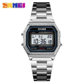 SKMEI Fashion Ladies Alarm Waterproof Stainless Steel Casual Digital Watches for Women 1474. 