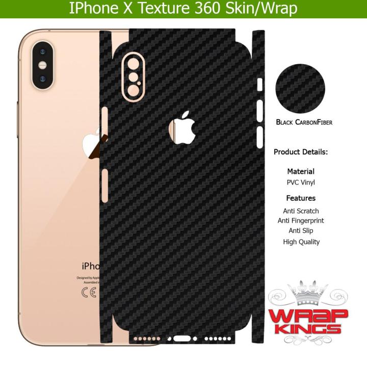For Iphone X Skin/Wrap 360 Protection Sheet/ Carbon fiber/ Matte/ Transparent/ Lamination Back And Sides Included Camera Skin