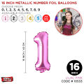 Number Foil Balloon 16" Inch Blue & Pink Color Choose 0 1 2 3 4 5 6 7 8 9 for Hanging Date Year Age Foil Baloon for Kids Birthday Decoration, Birthday Party Decor for Boy & Girl, Happy New Year, Birth Day, Customise No. Ballons 1st 2nd birthday theme. 