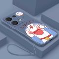Redmi Note 13 Pro+ Plus 5G Redmi Note13 Pro 4G Lucky Cat Doraemon Casing Matte Liquid Silicon Back TPU Soft Case Cover. 