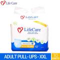 Ucheck Life Care Adult Incontinence Pants for Men and Women - Pull Up Maxi Dry Underwear for Safe Leak Protection from Weak Bladder - Bed Wetting Disposable Nappies Panty 10s - XXL. 