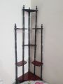 Hot Sale Best Design Decorative Rack 7 Tier Wood Corner Shelf for Living Room. 