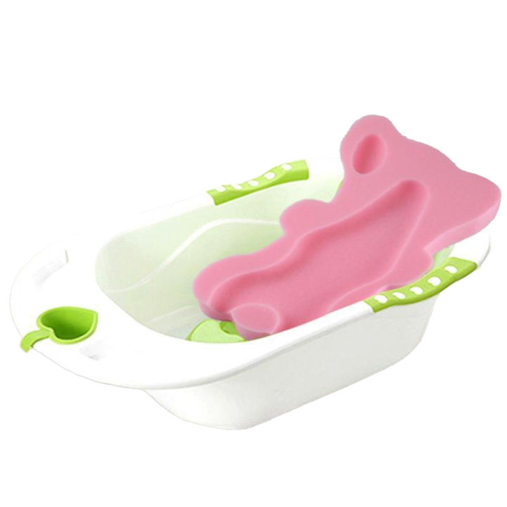 Baby Infant Soft Bath Sponge Seat Cute Anti-Slip Foam pad Mat Body Support Safety kids Cushion Sponge bathroom