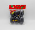 BLACK RIBBON EGGS FOR BALLOONS ( PACK OF 6 RIBBON ). 