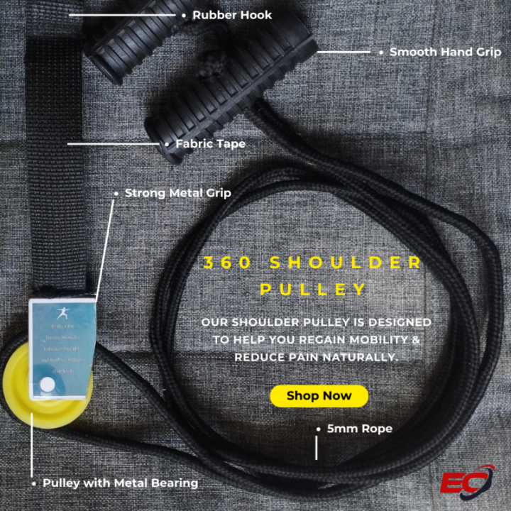 Shoulder Pulley for Physical Therapy, Over-The-Door Pulley System for Shoulder Rehab, Shoulder Exercise Equipment