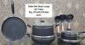 Induction base Nonstick Cooking set 12pcs Large Size Handi Karhai Saucepan frypan Tawa cooking stick set 3pcs. 