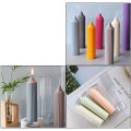 Pillar Candle Mold Cylinder Rib Plastic Candle Molds 6 Inch for Candle Making DIY Handmade Candles. 