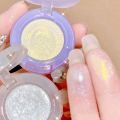 6 Colors Fine Glitter Eyeshadow Diamond Eye Shadow Palette Silvery Pink Purple Golden Cyan Brown Gorgeous Shimmer Glossy Shiny Highlighter Women Girls Eyes Makeup. 