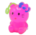 Puffer Ball Hello Kitty Soft Rubber Toy Chu Chu with Whistle Flash Ball LED Light Up. 