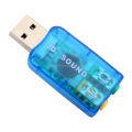 5.1 USB Stereo Sound Card USB 2.0 to 3D Audio Sound Card Adapter Virtual 5.1 Channel for Windows and PC Notebook with 3.5mm Headphone and Microphone. 