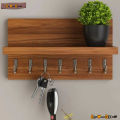 Wall Key Stand with Shelf, Key Organizer Rack for Entryway, Wall Mounted Key Holder, Decorative Home Storage Shelf, Easy Assembly, GloWooDecor. 