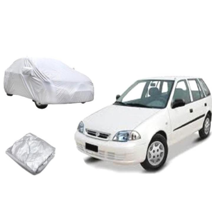 Suzuki Cultus Car Top Cover Silver Coated - Water and Dust Proof - Grey Color