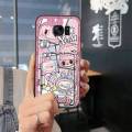 Anti-knock protective Phone Case For Samsung Galaxy S7 Edge/G9350 TPU Cartoon Graffiti Anti-dust Back Cover Card slot. 