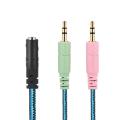 KOTION EACH 3.5mm 1 in 2 Earphones Y Splitter Adapter Audio Aux Cable for G9000 Gaming Headset Headphones Connect for Computer. 