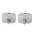 2X RF-500 TB-12560 DC 1.5 - 12 V 2700 U / MIN Idling speed 32 mm diameter DC motor silver. 