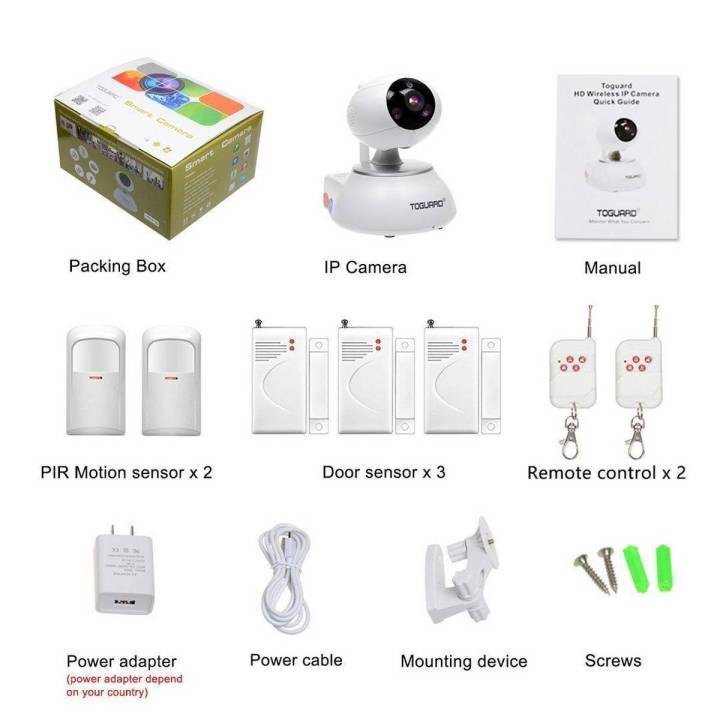 Toguard Wireless IP Camera WiFi Baby Monitor Home Security Surveillance Nanny Cam Video Recorder Night Vision Pan/Tilt PTZ Cam Two way Talk