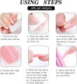 100 pcs Transparent/White Ballerina Fake Nails Coffin/Square/Almond Artificial Nails Medium Size Acrylic Nails for Nail Art Decal Full Cover Nail Tips 10 Size Transparent Fake Nails. 