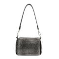Fashion Small Crossbody Shoulder Bags for Women Shine Rhinestone Leather Messenger Bag Female Phone Purse Handbag. 