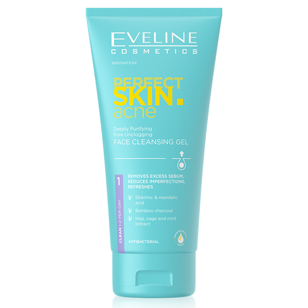 Eveline Perfect Skin ACNE face Cleansing Gel 150 ml