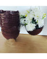 Flower Pots High Quality Decoration Multi Color Plastic Pots Decorating for lawn Garden and indoor Pack of 3. 