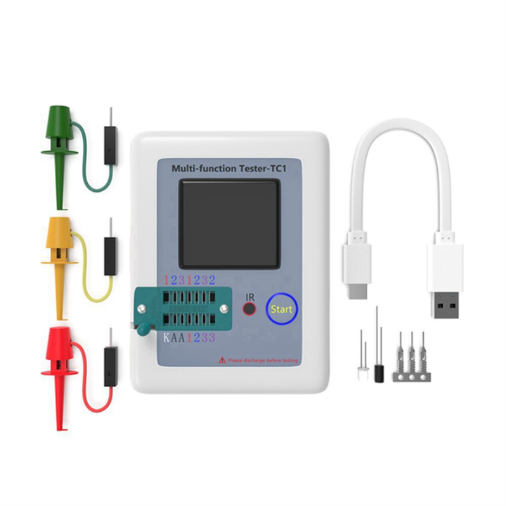 LCR TC1 1.8 Inch Multifunctional TFT Transistor Tester Diode Triode Capacitor Resistor Test Meter