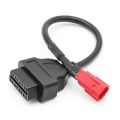 2X 6 to 16 Pin Motorcycle OBD Adaptors OBD2 Diagnostic Cable Extension Connectors for Honda Yamaha Suzuki BENELLI. 