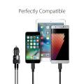 Car Charger, Czznn Quick Charge 2.0 Dual USB Car Adapter Smart Charging for Samsung Galaxy Note with 3Ft Micro USB Android Cable. 