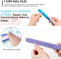 1PC Nail Filer Buffer Six Side Pedicure Manicure Nail Art Sanding File Tips Polish Nail Buffer Block Shiner Polisher Manicure Nail Buffering Files For Home And Professional Manicure And Pedicure Tools. 