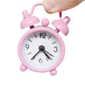 Metal Alarm Clock Small Cute Portable Mini Clock Double Bell Electronic Desk Clock for Kids Room Home Decoration Timekeeping Wake-up Alarm Gift Item. 