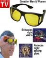 Pack of 2 - HD Night Vision & Day Glasses - Black & Yellow. 