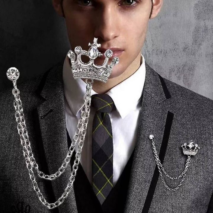 Coat Brooch , Prince and princess Crown shaped Brooch